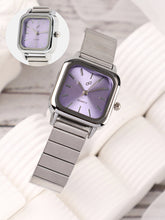 The Downtown Chain Square Watch - Iris Purple